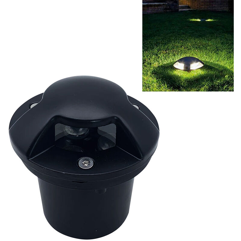 foto del prodotto faretto led 3w calpestabile da incasso pavimento ip65 3 fasci fe23 3w 3luce calda 3000k