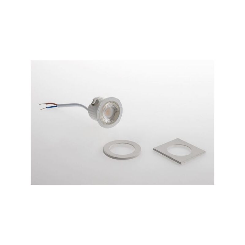foto del prodotto faretto led 3w incasso soffitto dama bianco doppia ghiera rotondo quadrato luce naturale 4000k 220v