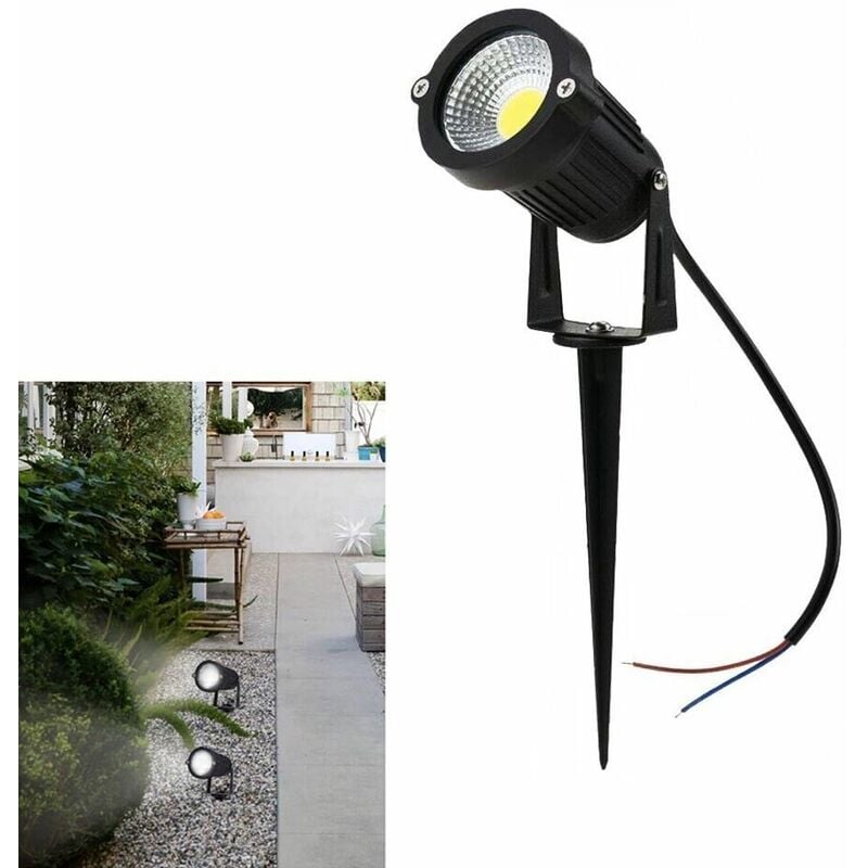 immagine 0 del prodotto faretto led 5 w luce bianca proiettore picchetto da terra giardino es06 nf