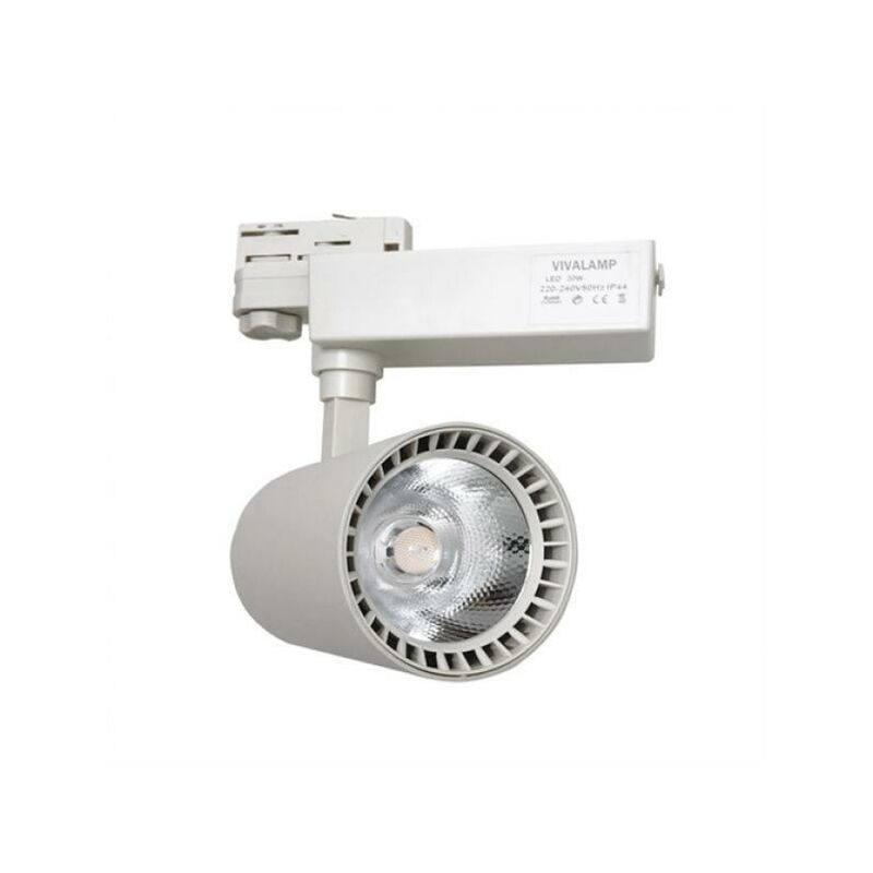 foto del prodotto faretto led a binario 30w trifase illuminazione a binario led fb 10 30w 4200k