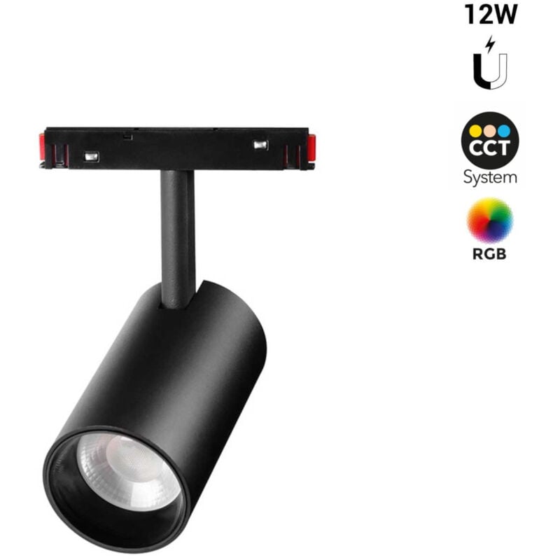 foto del prodotto faretto led a binario magnetico rgb cct 48v 12w mi light