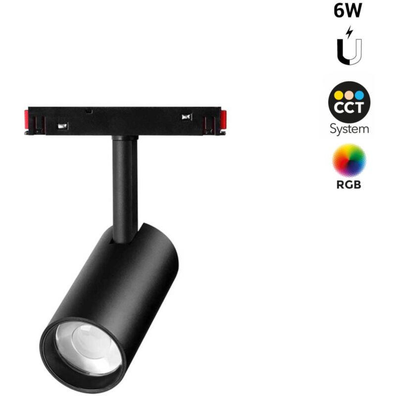 foto del prodotto faretto led a binario magnetico rgb cct 48v 6w mi light