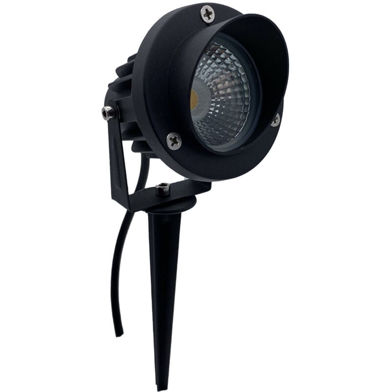 foto del prodotto faretto led a picchetto 6w illuminazione esterno da giardino f103-6w cob ledluce neutra naturale 4200k