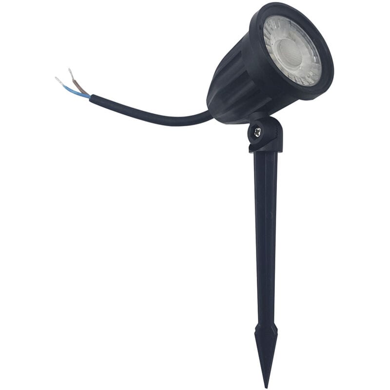 foto del prodotto faretto led a picchetto 8w 220v da giardino ip65 staffa inclusa silamp luce neutra naturale 4200k