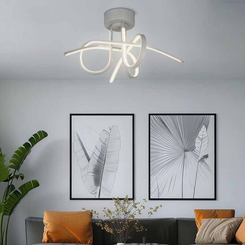 foto del prodotto faretto led a soffitto lampada cromo soggiorno apparecchio di illuminazione ritorto bianco 47133