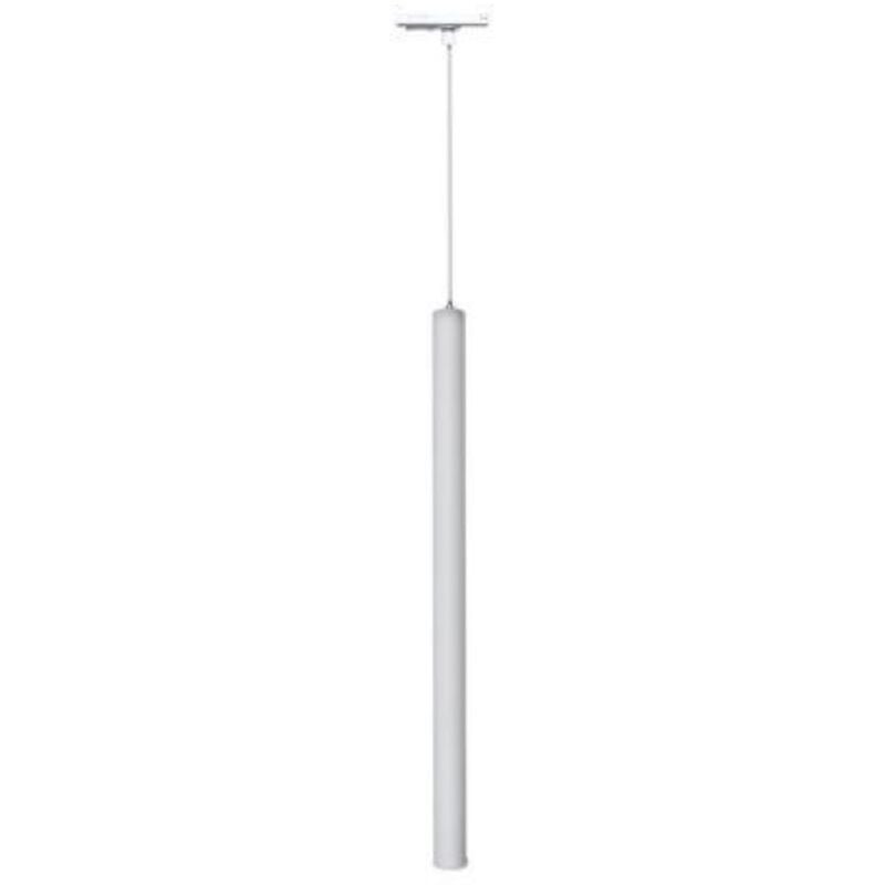 foto del prodotto faretto led a sospensione 3w cilindro 60cm per binario track monofase lampada proiettore nero bianco bianco