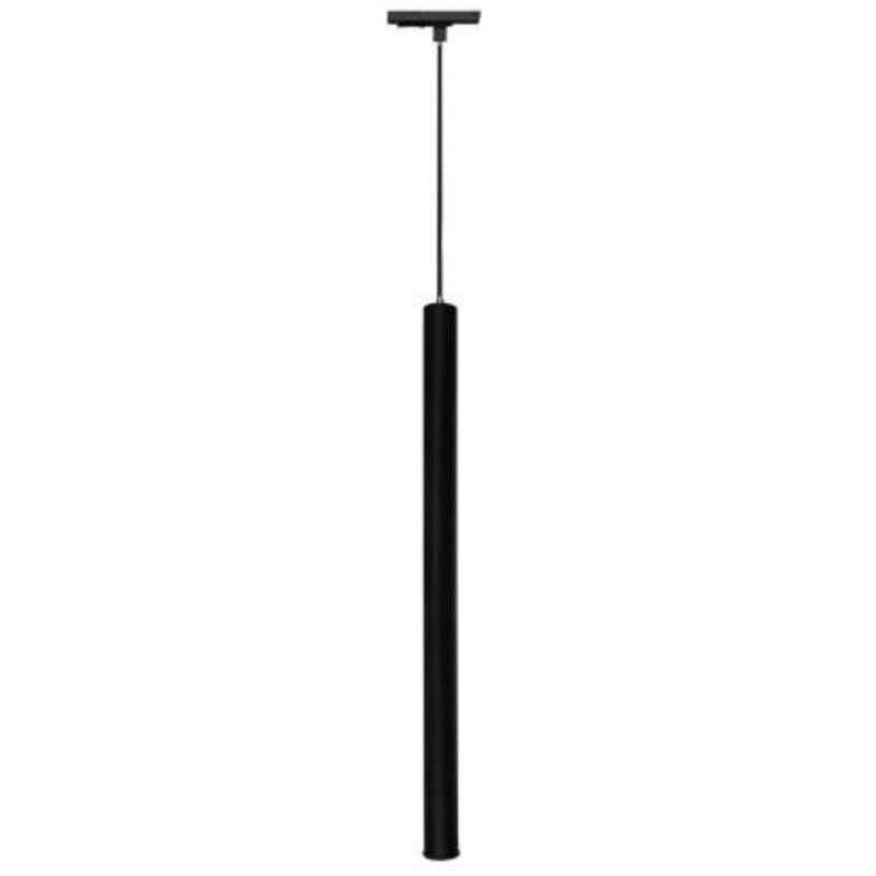foto del prodotto faretto led a sospensione 3w cilindro 60cm per binario track monofase lampada proiettore nero bianco nero
