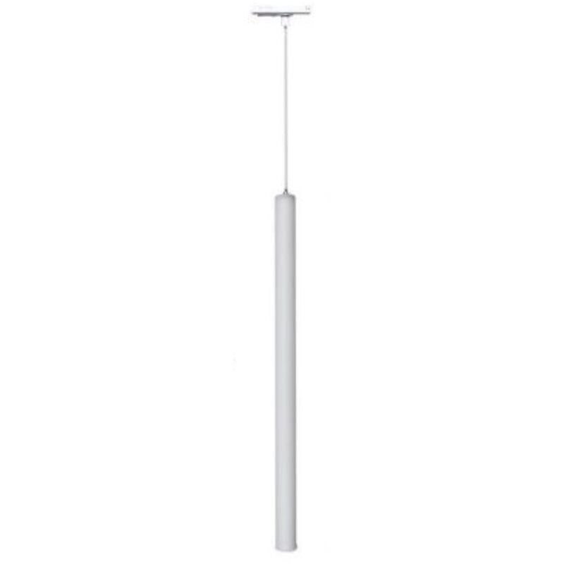 foto del prodotto faretto led a sospensione 3w cilindro per binario track monofase lampada proiettore nero bianco bianco