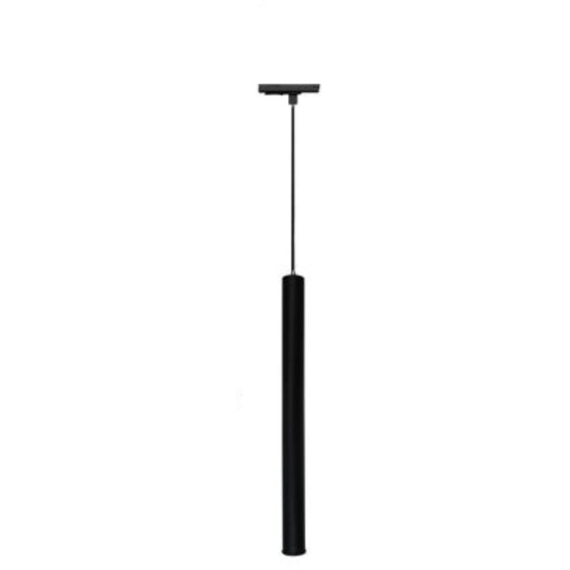 foto del prodotto faretto led a sospensione 3w cilindro per binario track monofase lampada proiettore nero bianco nero