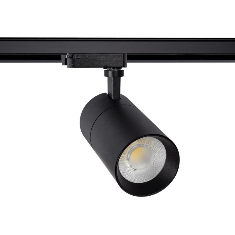 foto del prodotto faretto led binario monofase 20w regolabile mallet nero bianco caldo 3000k