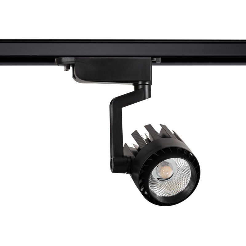 foto del prodotto faretto led binario monofase 30w dora nero bianco freddo 5000k
