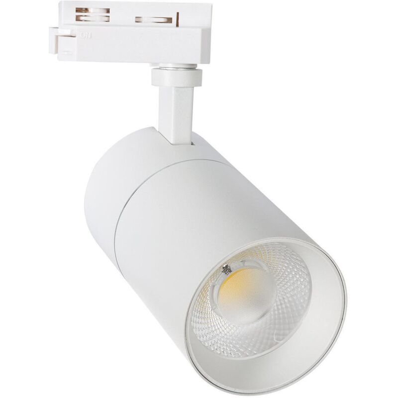 foto del prodotto faretto led binario monofase 30w regolabile mallet bianco bianco naturale 4000k