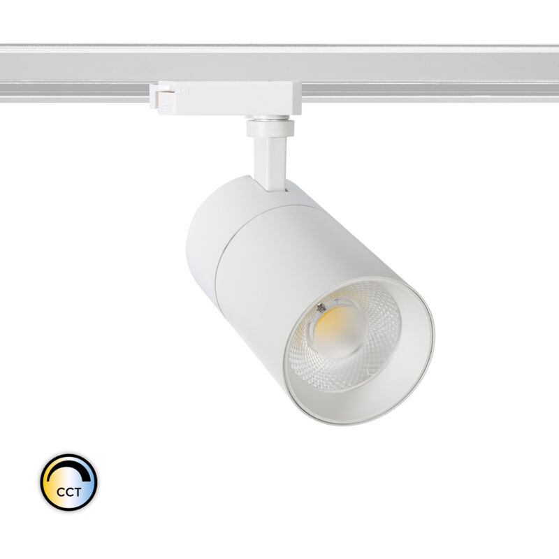 foto del prodotto faretto led binario monofase 30w regolabile mallet cct bianco