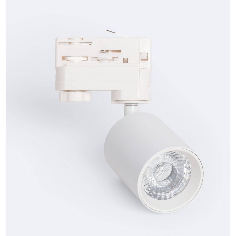 foto del prodotto faretto led binario trifase 10w regolabile mallet bianco bianco caldo 3000k