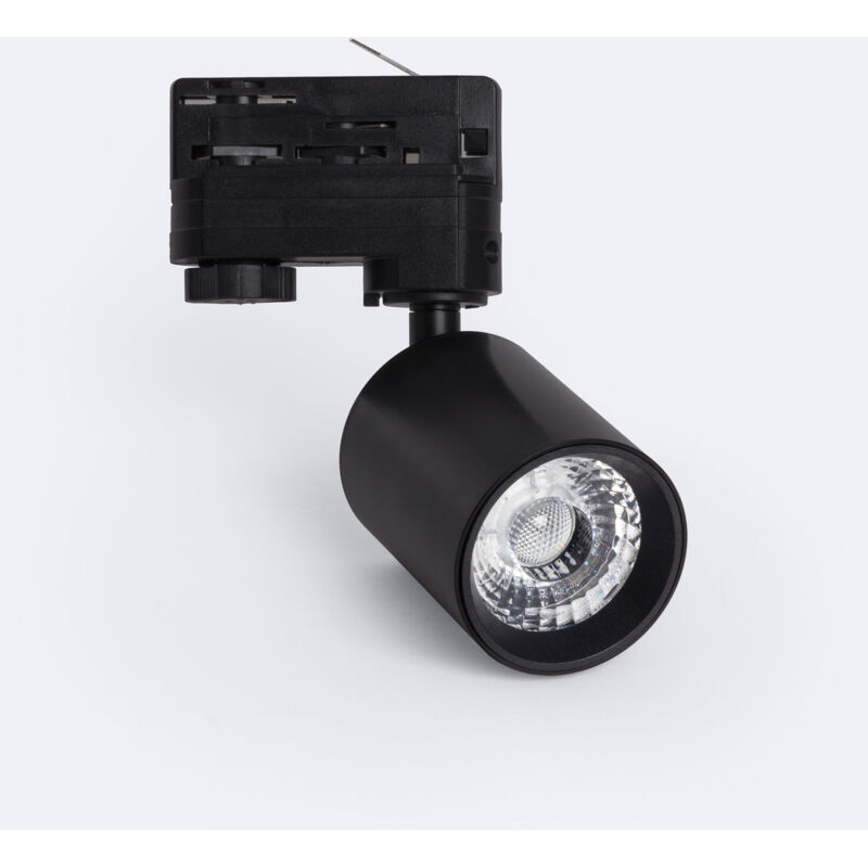 foto del prodotto faretto led binario trifase 10w regolabile mallet nero bianco naturale 4000k