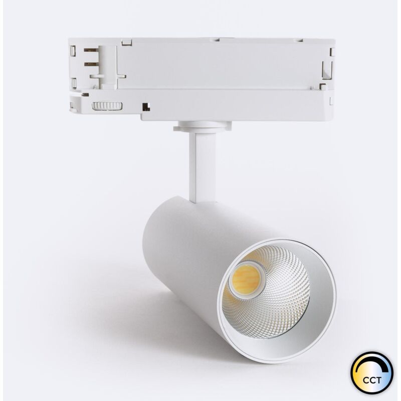 foto del prodotto faretto led binario trifase 20w carlo cct bianco selezionabile 4000k 5000k 6000k 