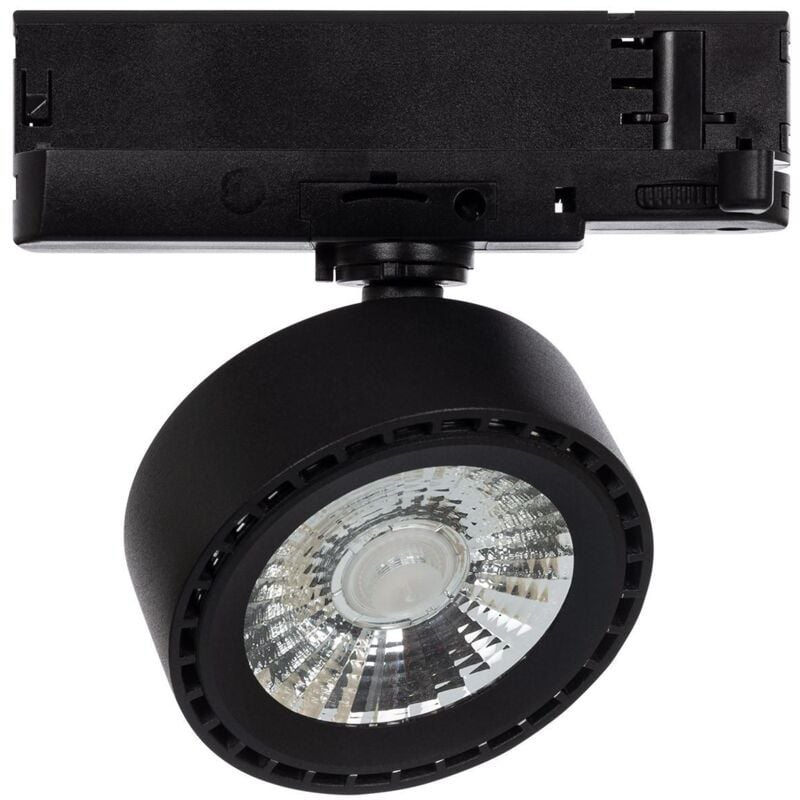 foto del prodotto faretto led binario trifase 20w onuba cct nero selezionabile caldo naturale freddo 