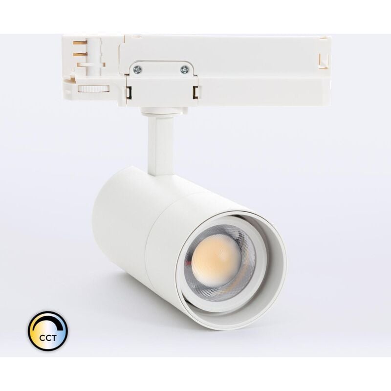 foto del prodotto faretto led binario trifase 20w wild cct selezionabile multiangolo 24-60 bianco