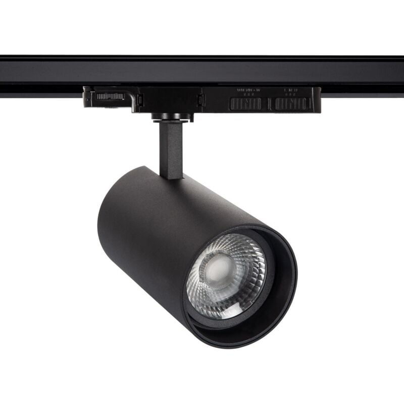 foto del prodotto faretto led binario trifase 30 35 40w cct lumo nero selezionabile caldo naturale freddo 