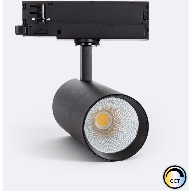 foto del prodotto faretto led binario trifase 30w carlo cct nero 2700k 3000k 4000k selezionabile