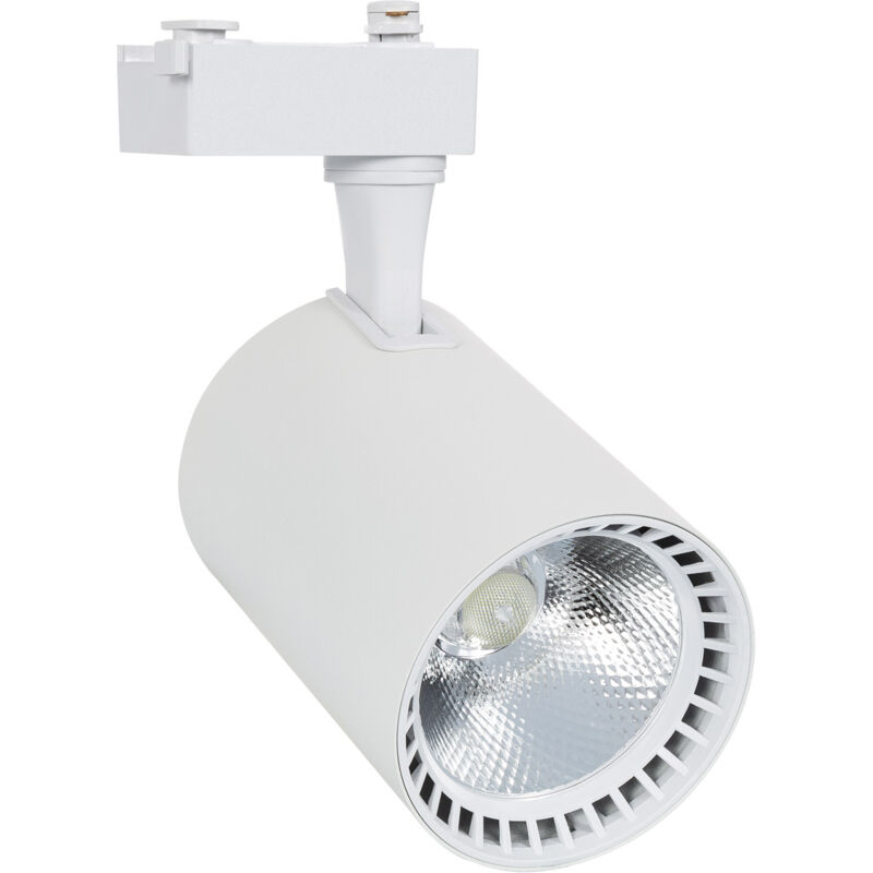foto del prodotto faretto led bron bianco 40w per binario monofase bianco caldo 3000k