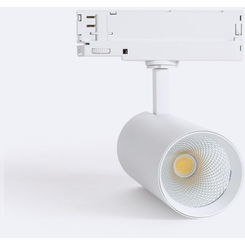 foto del prodotto faretto led carlo bianco 30w no flicker per binario trifase bianco naturale 4000k