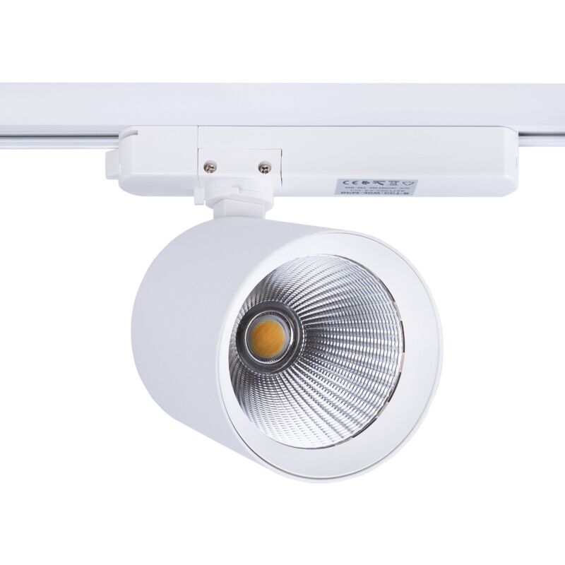 foto del prodotto faretto led cct a binario monofase 40w cri 90 bianco