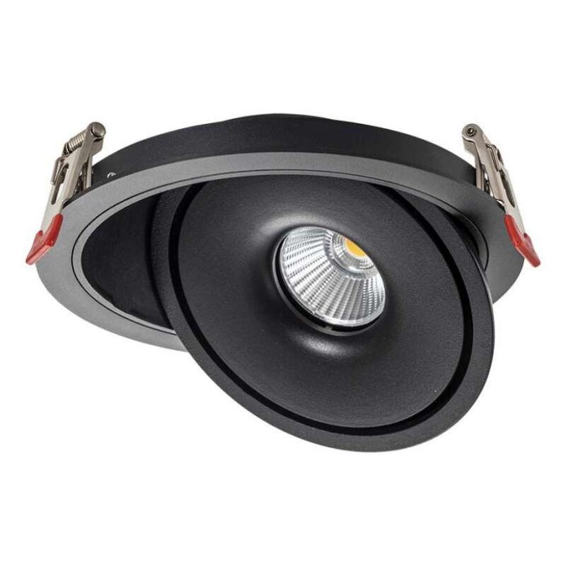 foto del prodotto faretto led cob da incasso rotondo 12w 12043mm colore nero 3in1 v tac