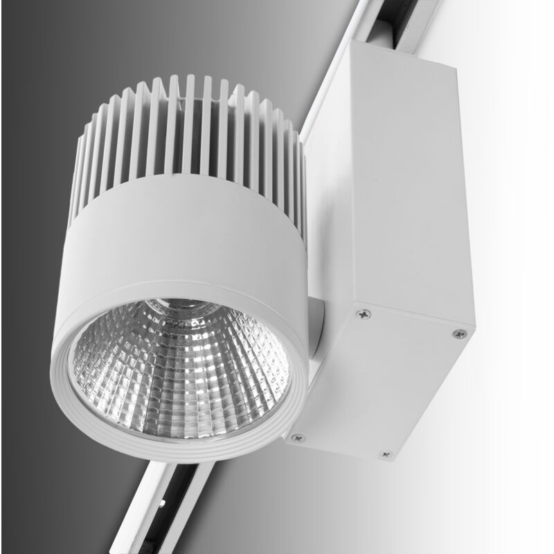 foto del prodotto faretto led da binario 40w 3600lm cri90 4200 k trifase ugr17 50.000h jw tr40w white w 