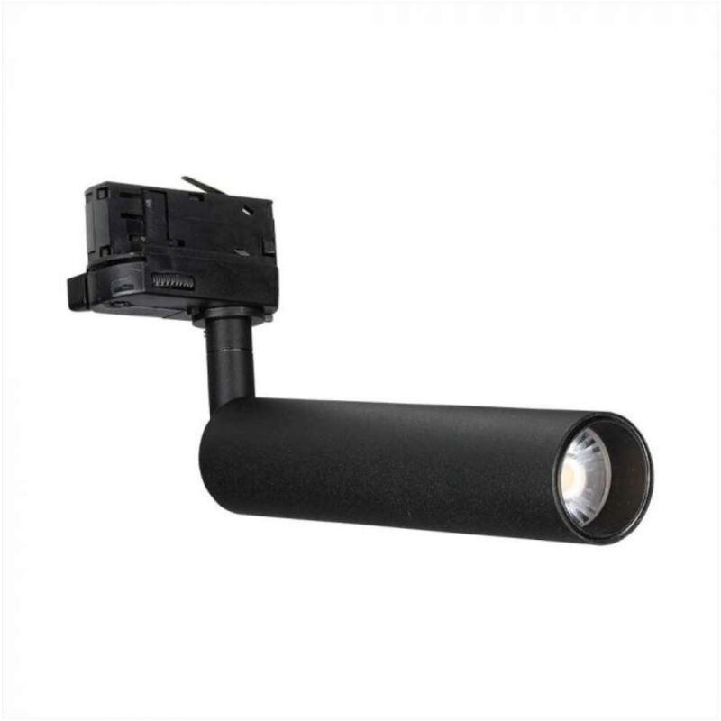 foto del prodotto faretto led da binario chip samsung 7w colore nero bianco caldo v tac