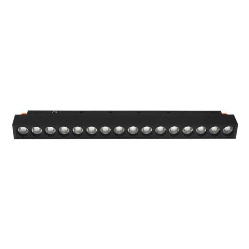 foto del prodotto faretto led da binario magnetico regolabile 14w 48v colore nero compatibile con google home e alexa 3in1 v tac