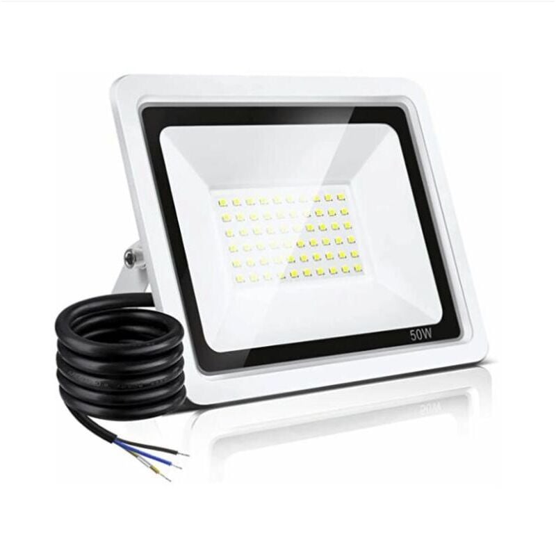 foto del prodotto faretto led da esterno da 50 w, faretto led da esterno impermeabile ip66 6500 k, faretto led da esterno bianco super luminoso da 10000 lm per