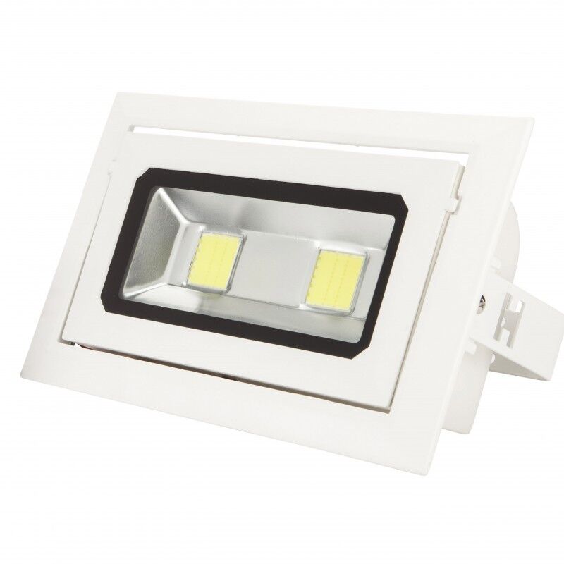 foto del prodotto faretto led da incasso 40w 3370lm 3000 k rettangolare inclinabile 40.000h wr rectbas 40w ww 