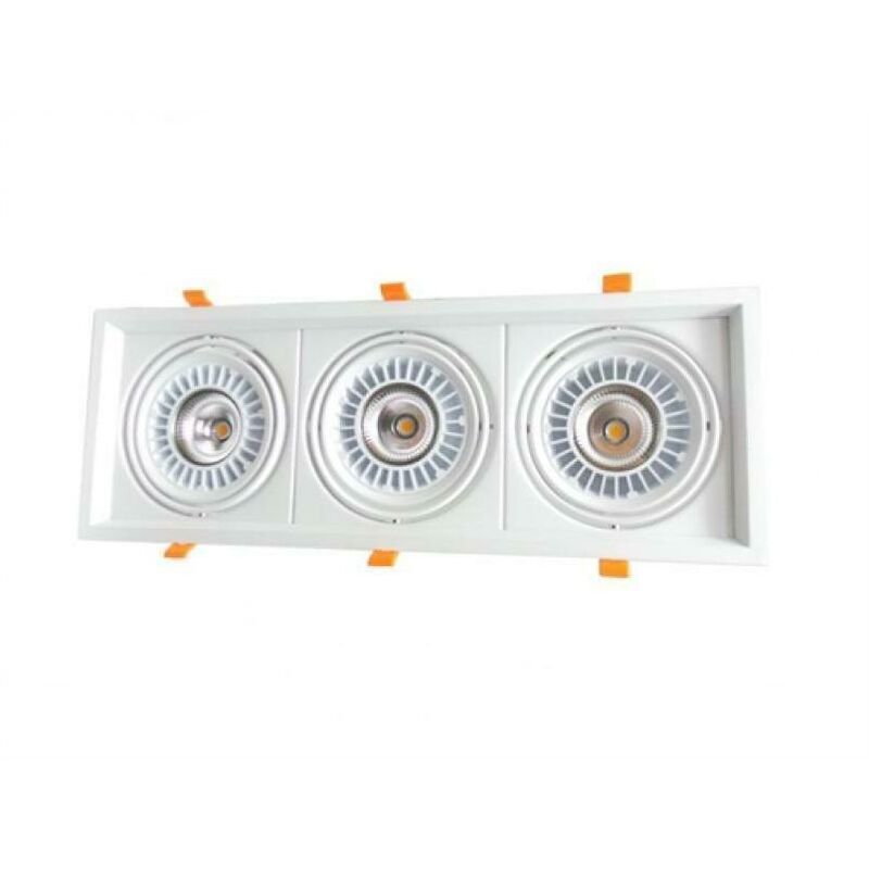 foto del prodotto faretto led da incasso 60w 3x20w ar111 faro led cob incasso orientabile 3000k