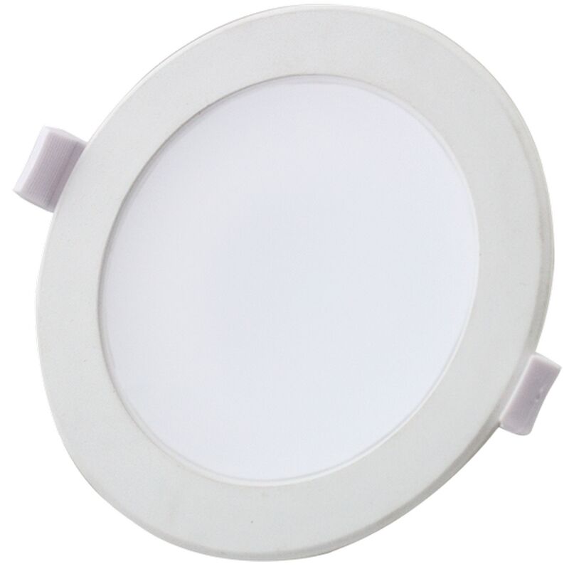 foto del prodotto faretto led da incasso 7w rotondo cornice bianca apertura 90 gradi bianco neutro 4000k aigostar