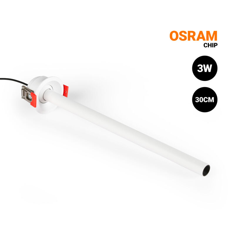 foto del prodotto faretto led da incasso a soffitto 3w estensibile 300mm 