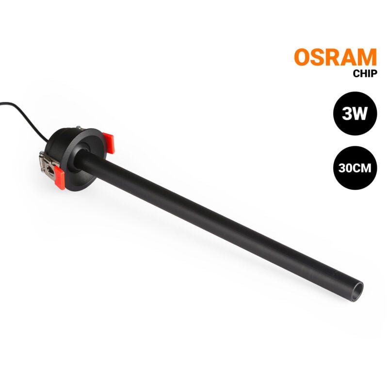 foto del prodotto faretto led da incasso a soffitto 3w estensibile 300mm 