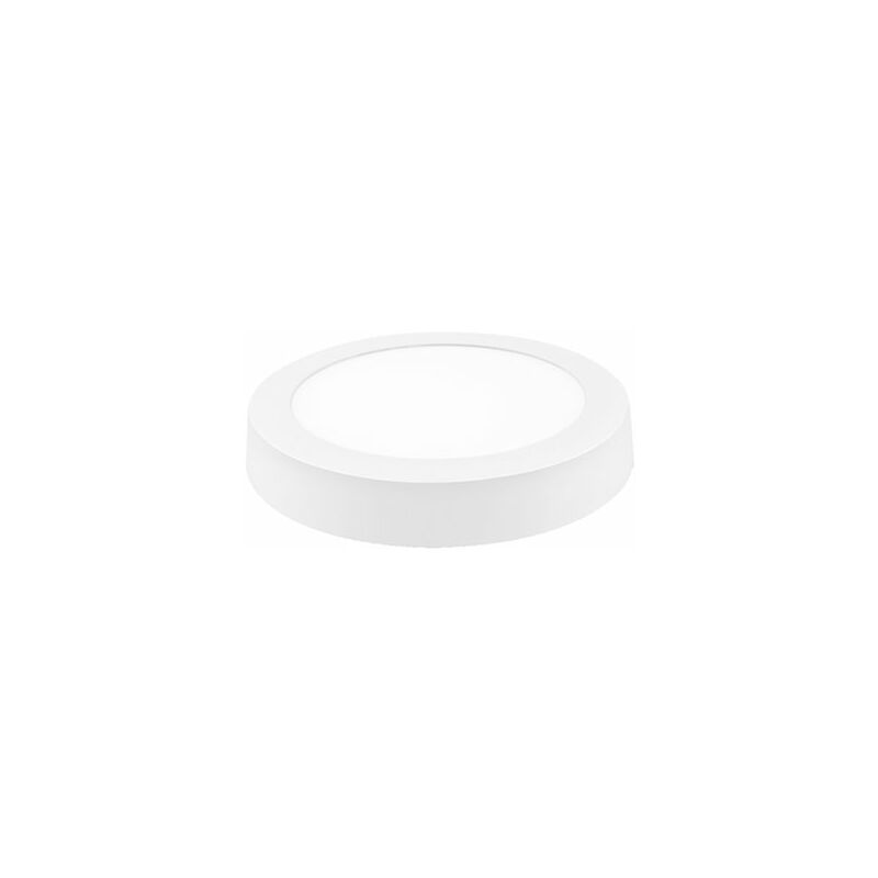 foto del prodotto faretto led da incasso a superficie rotonda bianco opaco 18w freddo