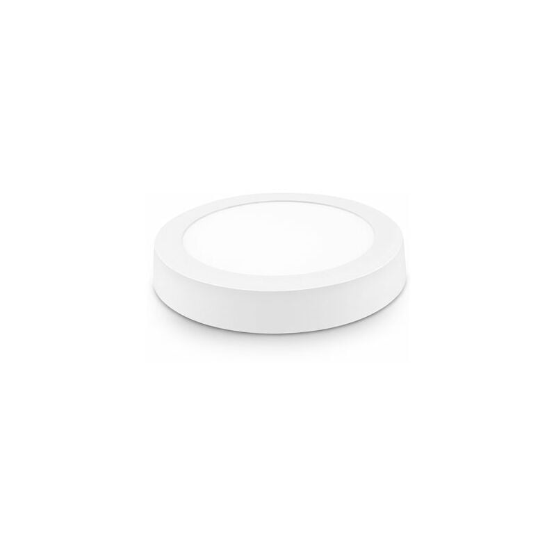 foto del prodotto faretto led da incasso a superficie rotonda bianco opaco 24w neutro