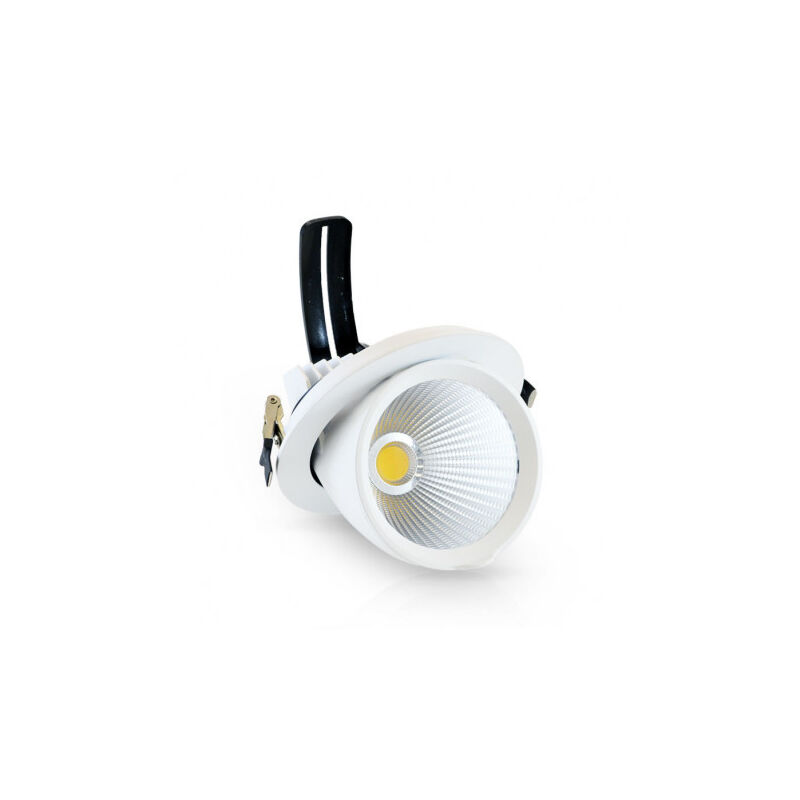 foto del prodotto faretto led da incasso chiocciola orientabile ac220 240v 40w 3800lm 25 impermeabile ip40 ik05 165mm bianco naturale 4000k fo