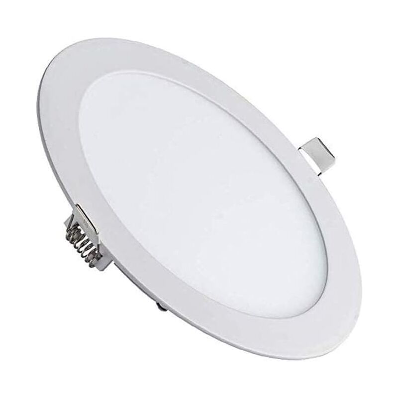 foto del prodotto faretto led da incasso dimmerabile, 9w 6000k bianco naturale, plafoniera led bagno ip65, faretto led extra piatto 35mm, diametro foro 130 135mm