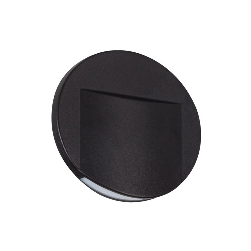 foto del prodotto faretto led da incasso per scale rotondo nero 3000k 0,8w