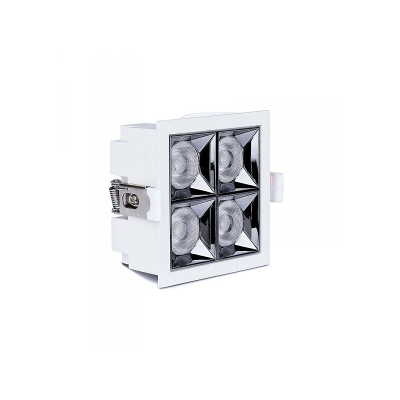 foto del prodotto faretto led da incasso quadrato 4x4w freddo 5700k ugr19 riflettore 38 cri90 chip samsung sku 991