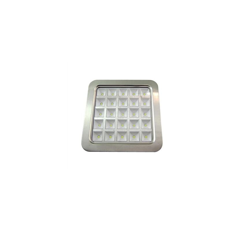 foto del prodotto faretto led da incasso quadrato amon 16w 6500k 600lm ip20 18x18cm colore nichel