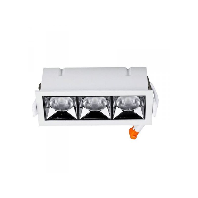 foto del prodotto faretto led da incasso rettangolare 3x4w freddo 5700k ugr19 riflettore 38° cri90 chip samsung sku-988