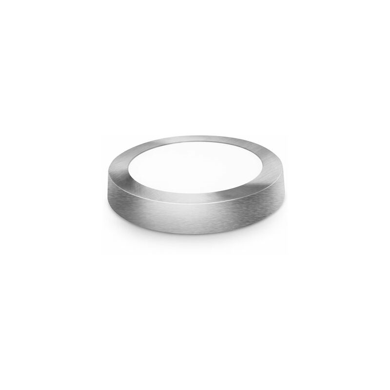foto del prodotto faretto led da incasso superficie rotonda matel argento 18w freddo
