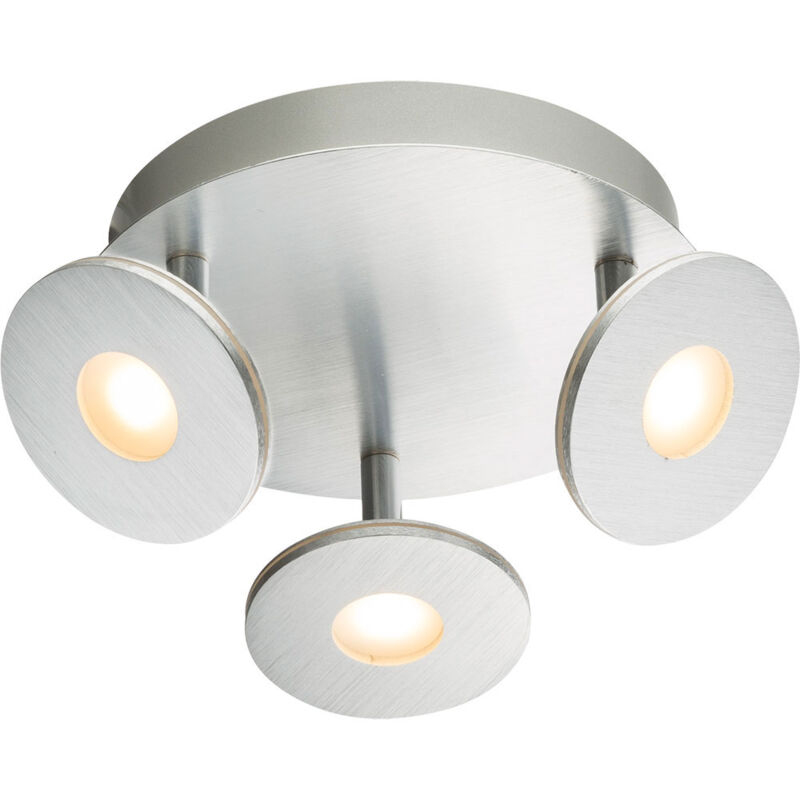 foto del prodotto faretto led da soffitto plafoniera faretti rotondi alluminio opalino 25 cm soggiorno camera da letto