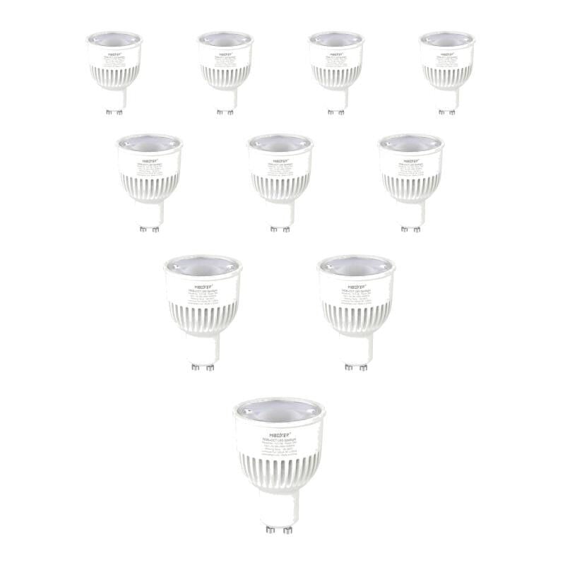 foto del prodotto faretto led dimmerabile 6w gu10 550lm 30 50mm telecomando google assistant alexa rgb cct 2700k 6500k 106 lot de 10