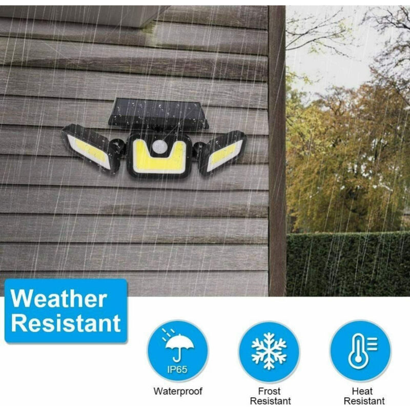 foto del prodotto faretto led esterno con pannello solare e sensore di movimento crepuscolare ip65 trade shop traesio