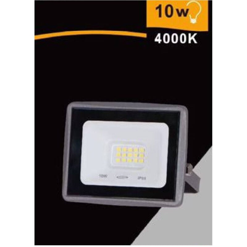 foto del prodotto faretto led faro 10watt 900 lm ip65 grigio luce naturale calda fredda ek02 10w g bianco naturale trade shop traesio